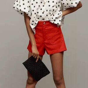 Maeve Anthropology The Colette Linen Blend Shorts 32